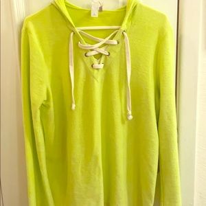 Green casual sweater
